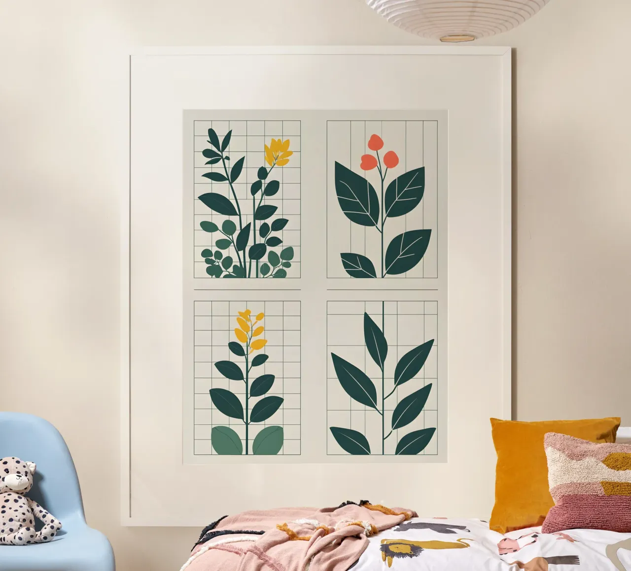Griglia botanica poster con telaio in plastica da The Green Room
