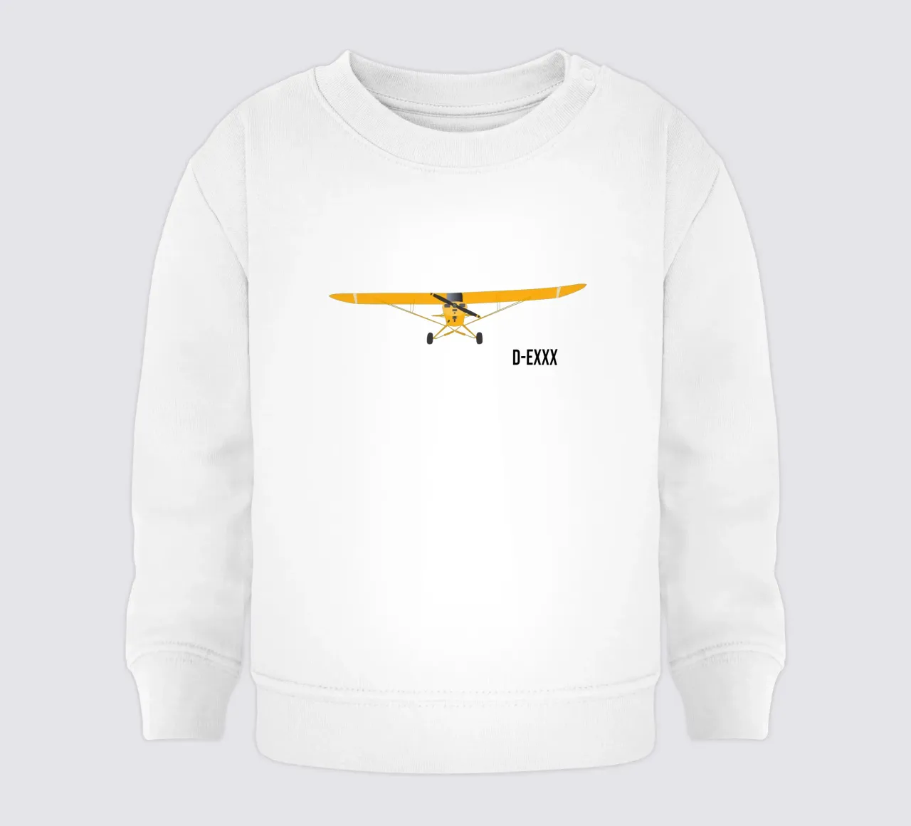 Piper Cub - La targa può essere personalizzata felpa neonato da Fly & Camp