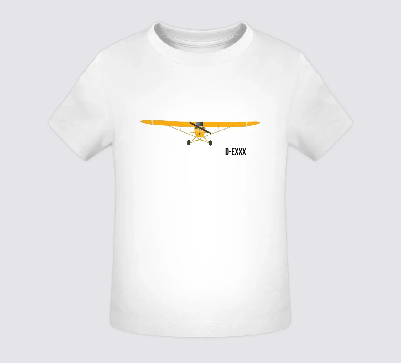 Piper Cub - La targa può essere personalizzata maglietta neonato da Fly & Camp