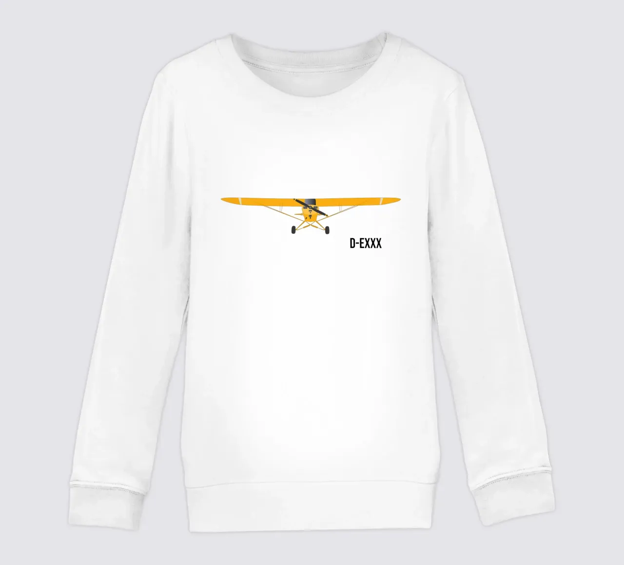 Piper Cub - Placa de matrícula personalizable sudadera para niño de Fly & Camp