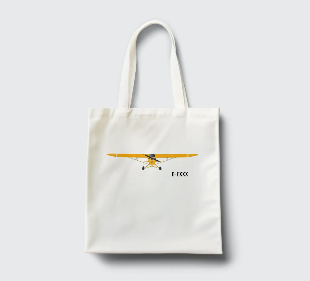Piper Cub - La targa può essere personalizzata borsa in juta da Fly & Camp