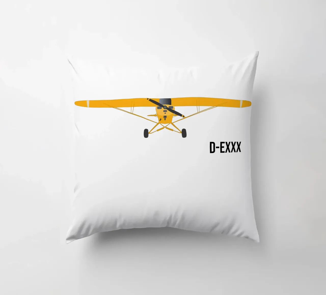 Piper Cub - La targa può essere personalizzata cuscino da Fly & Camp
