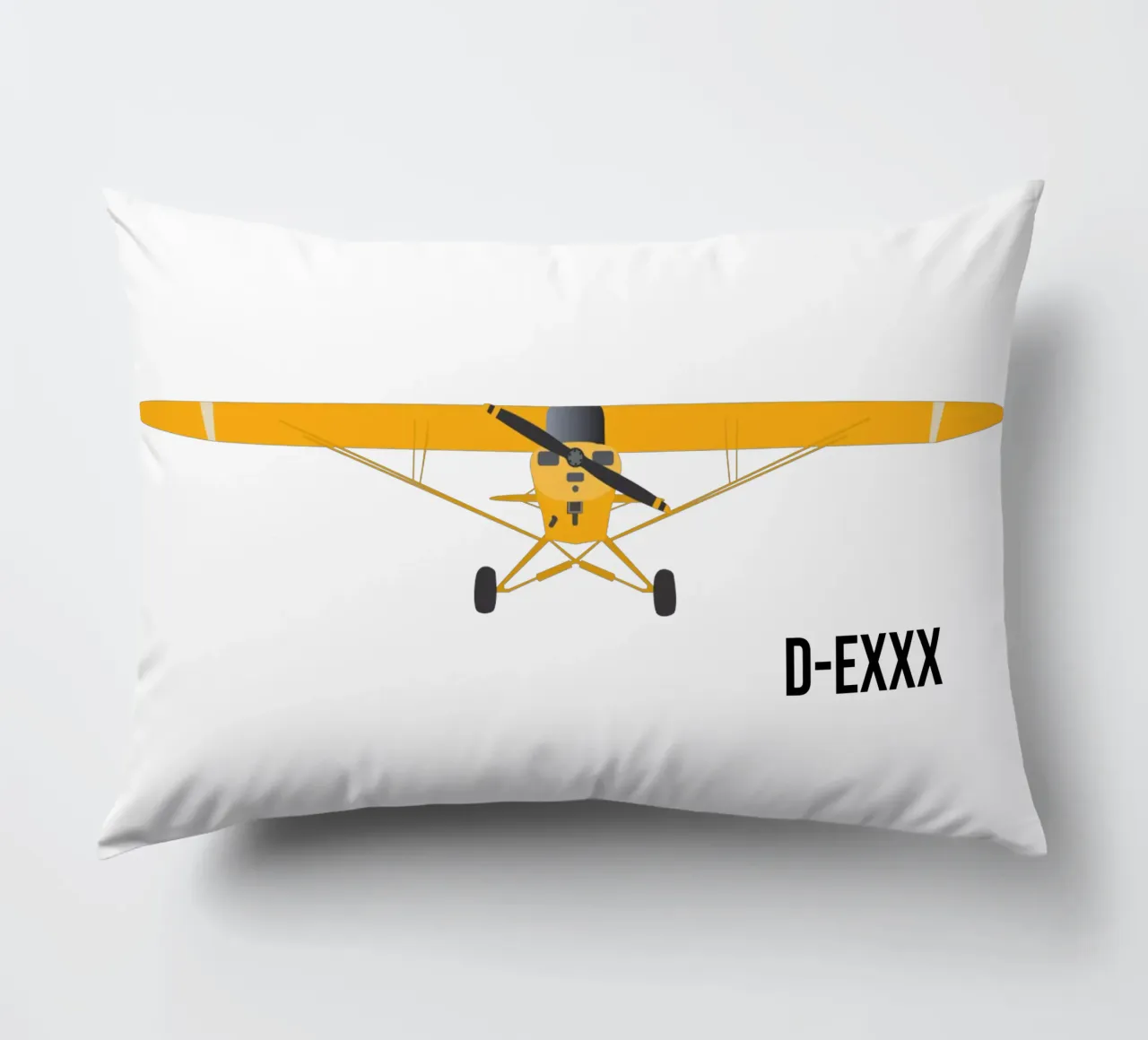 Piper Cub - La targa può essere personalizzata cuscino da Fly & Camp