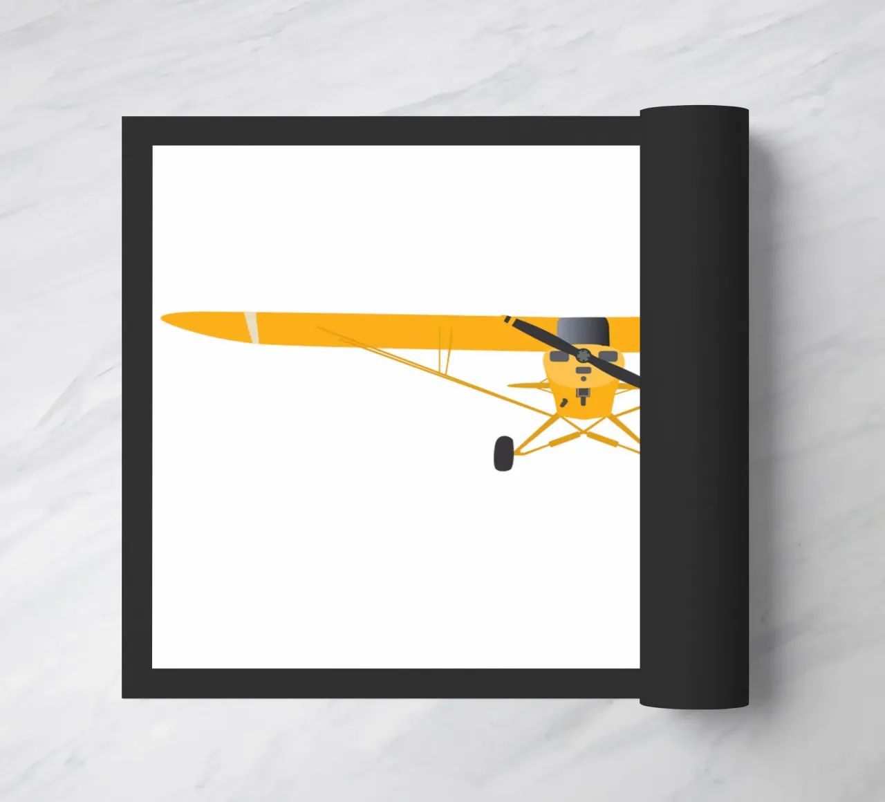 Piper Cub - La targa può essere personalizzata zerbino da Fly & Camp