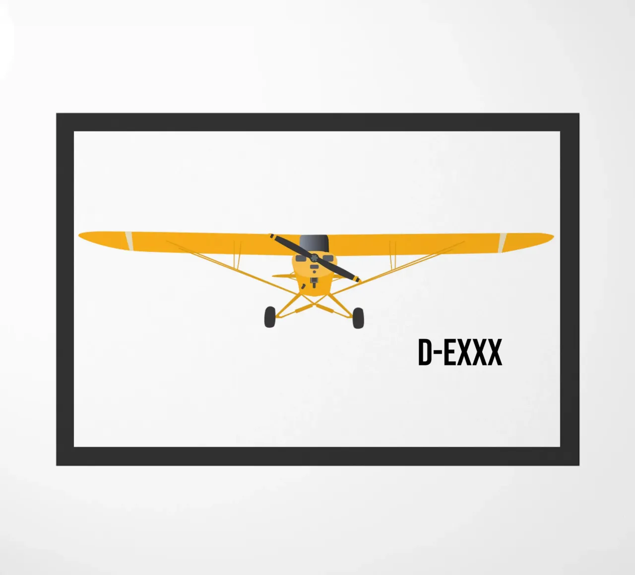 Piper Cub - Placa de matrícula personalizable felpudo de Fly & Camp