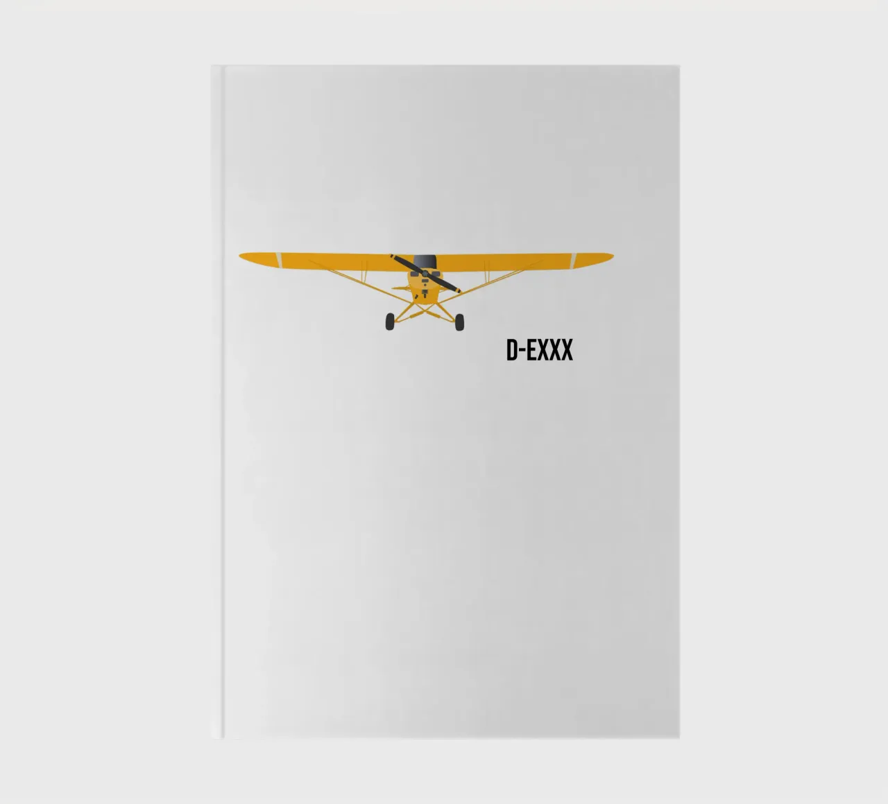 Piper Cub - La targa può essere personalizzata diario da Fly & Camp