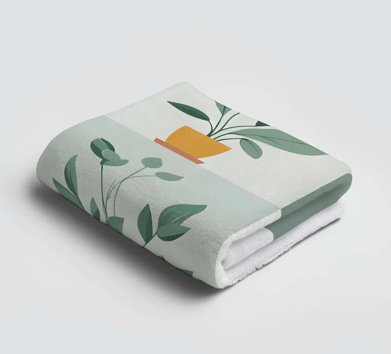 Botanisch raster badhanddoek van Botanical Gallery