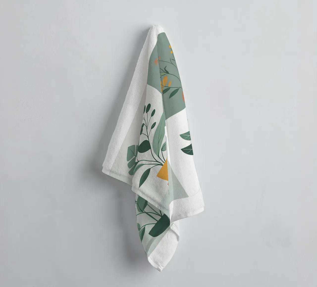 Botanisch raster badhanddoek van Botanical Gallery