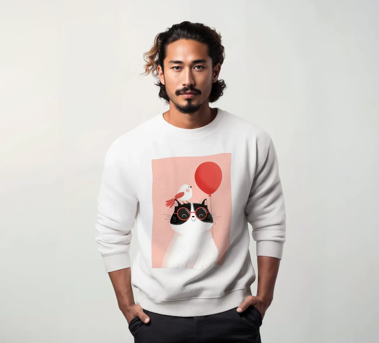 Cool Cat, Tiny Bird felpa da Kiara