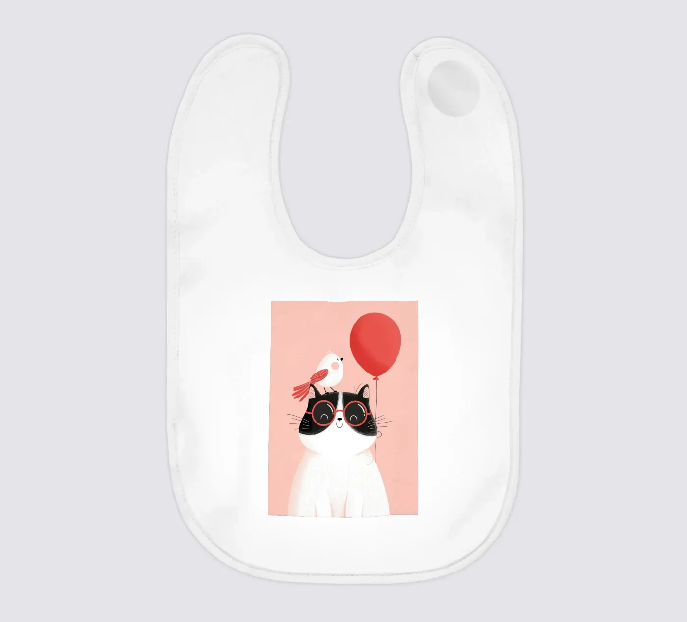 Cool Cat, Tiny Bird Babylätzchen von Kiara