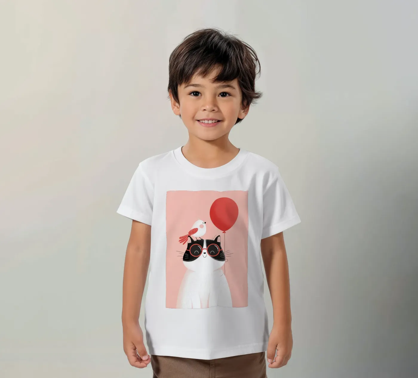 Cool Cat, Tiny Bird t-shirt bambini da Kiara