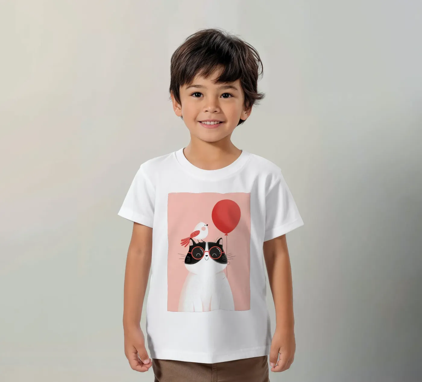 Cool Cat, Tiny Bird t-shirt bambini da Kiara