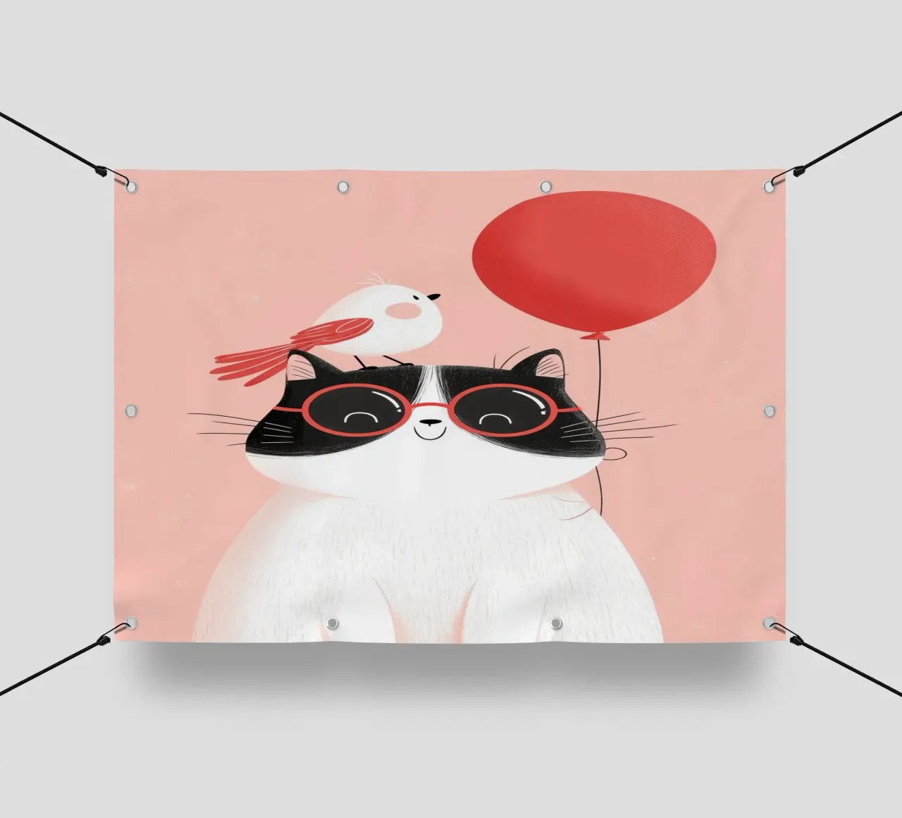 Cool Cat, Tiny Bird telo in pvc da Kiara