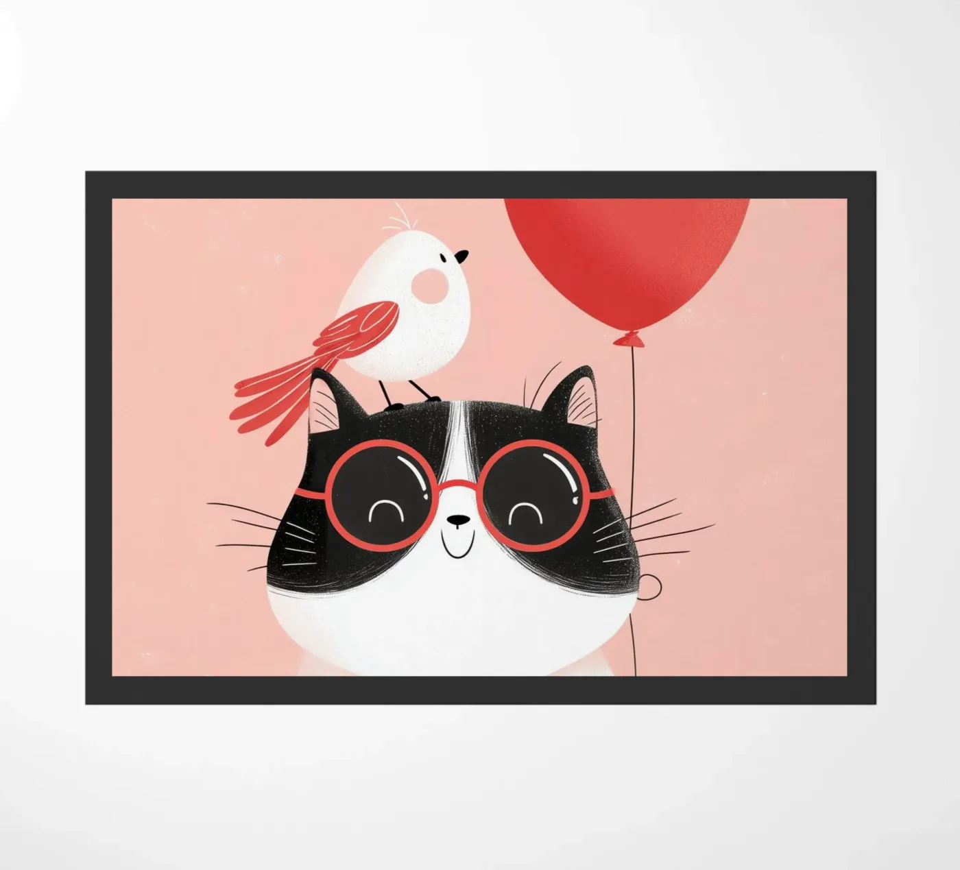 Cool Cat, Tiny Bird deurmat van Kiara