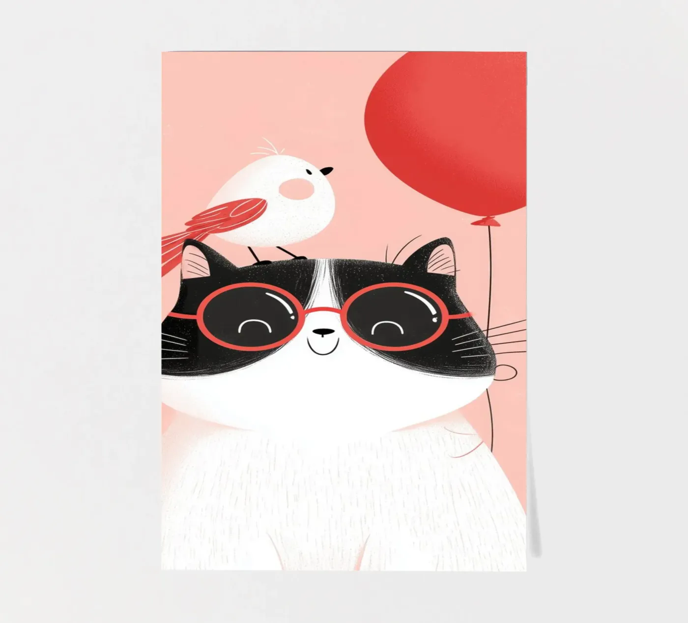 Cool Cat, Tiny Bird sticker sheet by Kiara