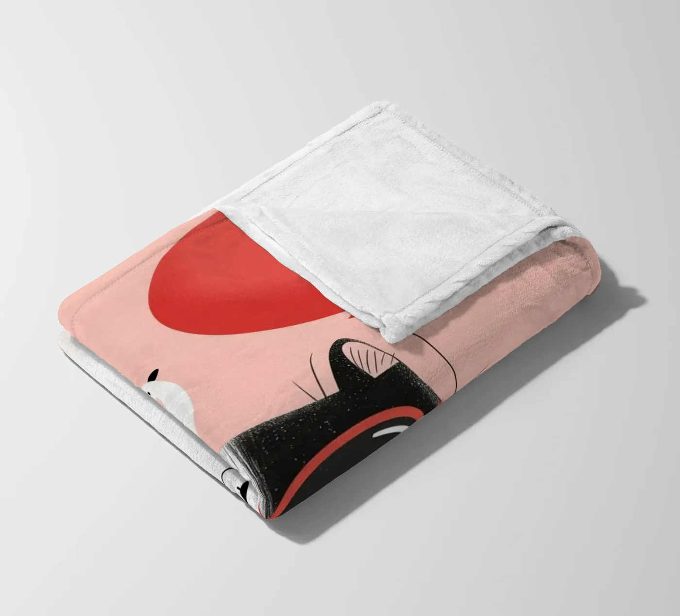 Cool Cat, Tiny Bird Fleecedecke von Kiara