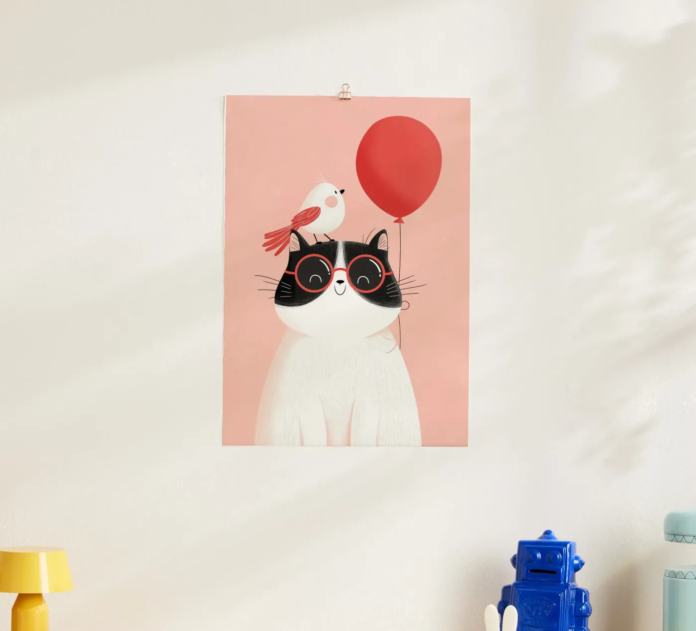 Cool Cat, Tiny Bird Poster von Kiara