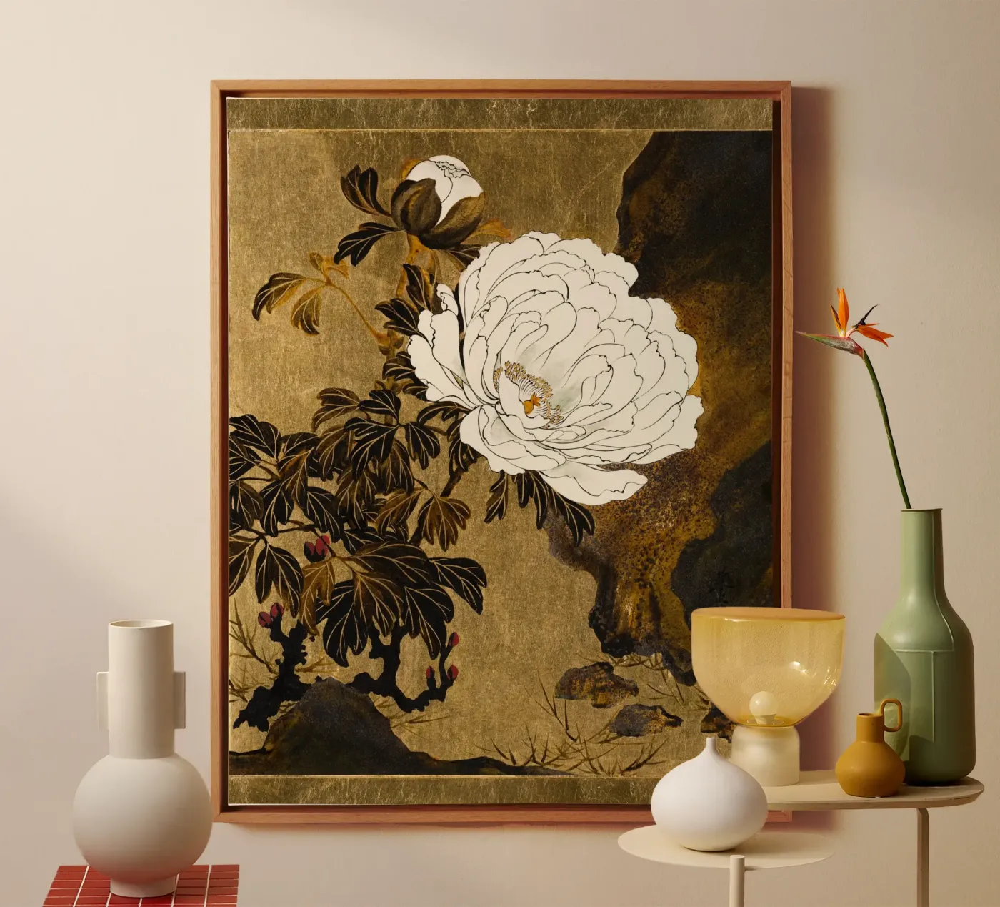 Peonies tela da vintageshop