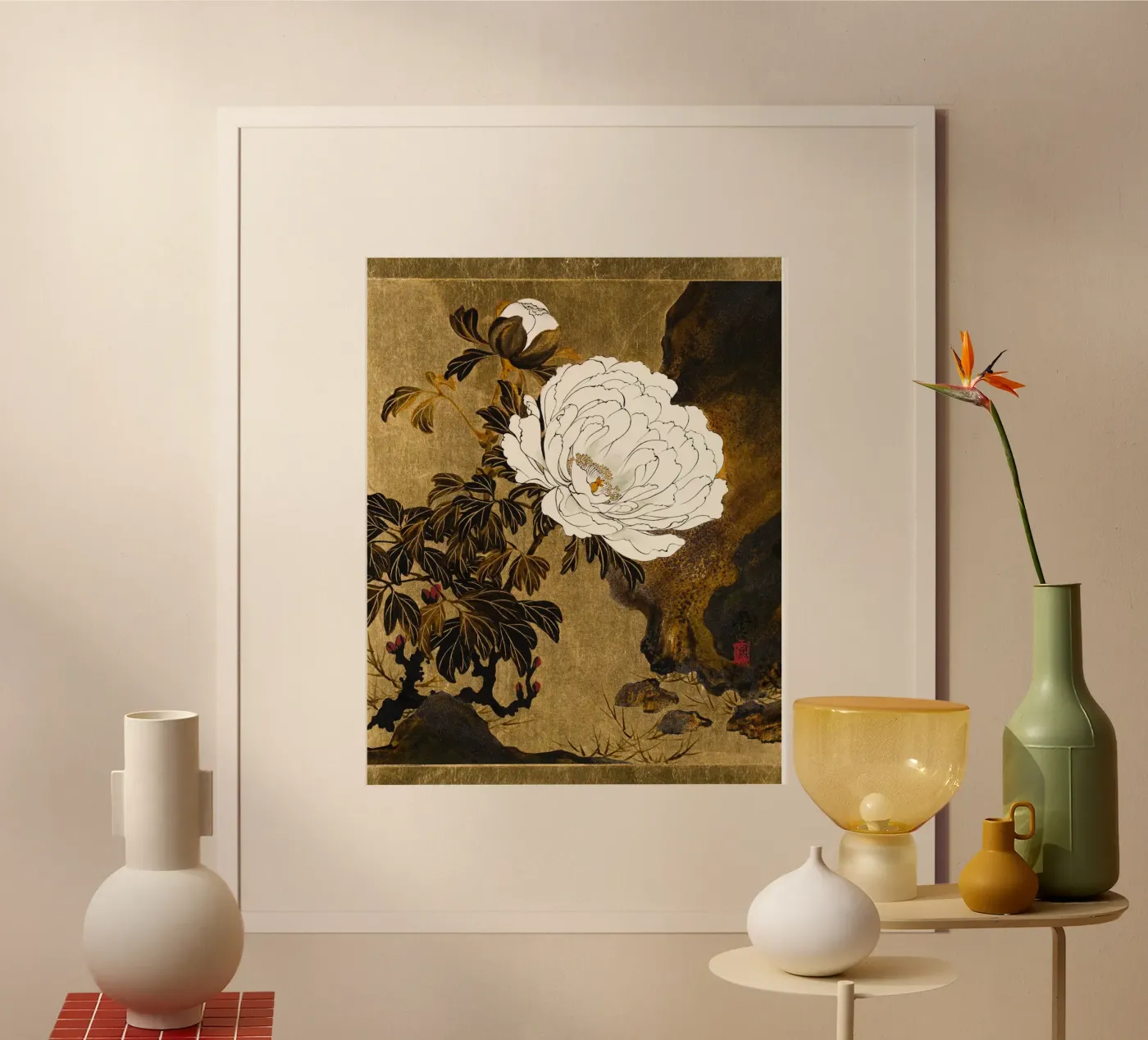 Peonies poster by vintageshop