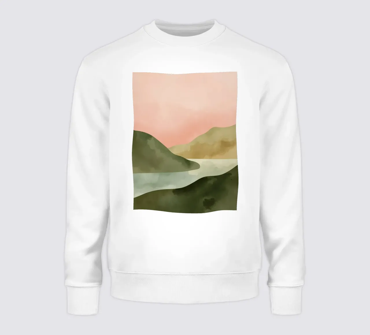 Paesaggio astratto di colline e acqua felpa da DesignDoodle