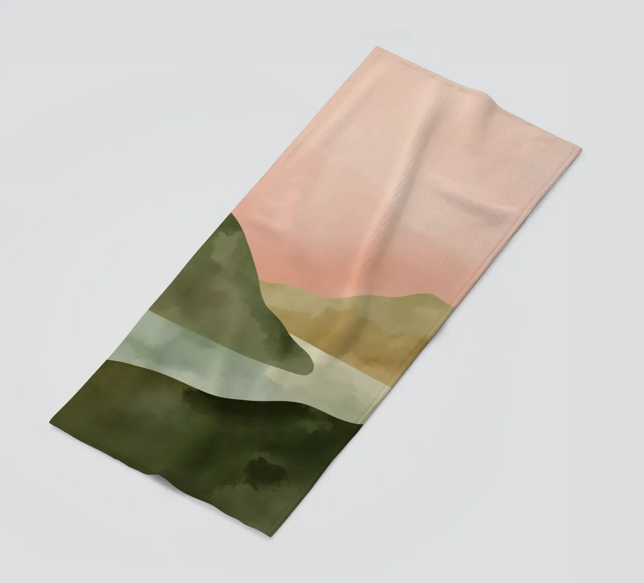 Paesaggio astratto di colline e acqua telo mare da DesignDoodle