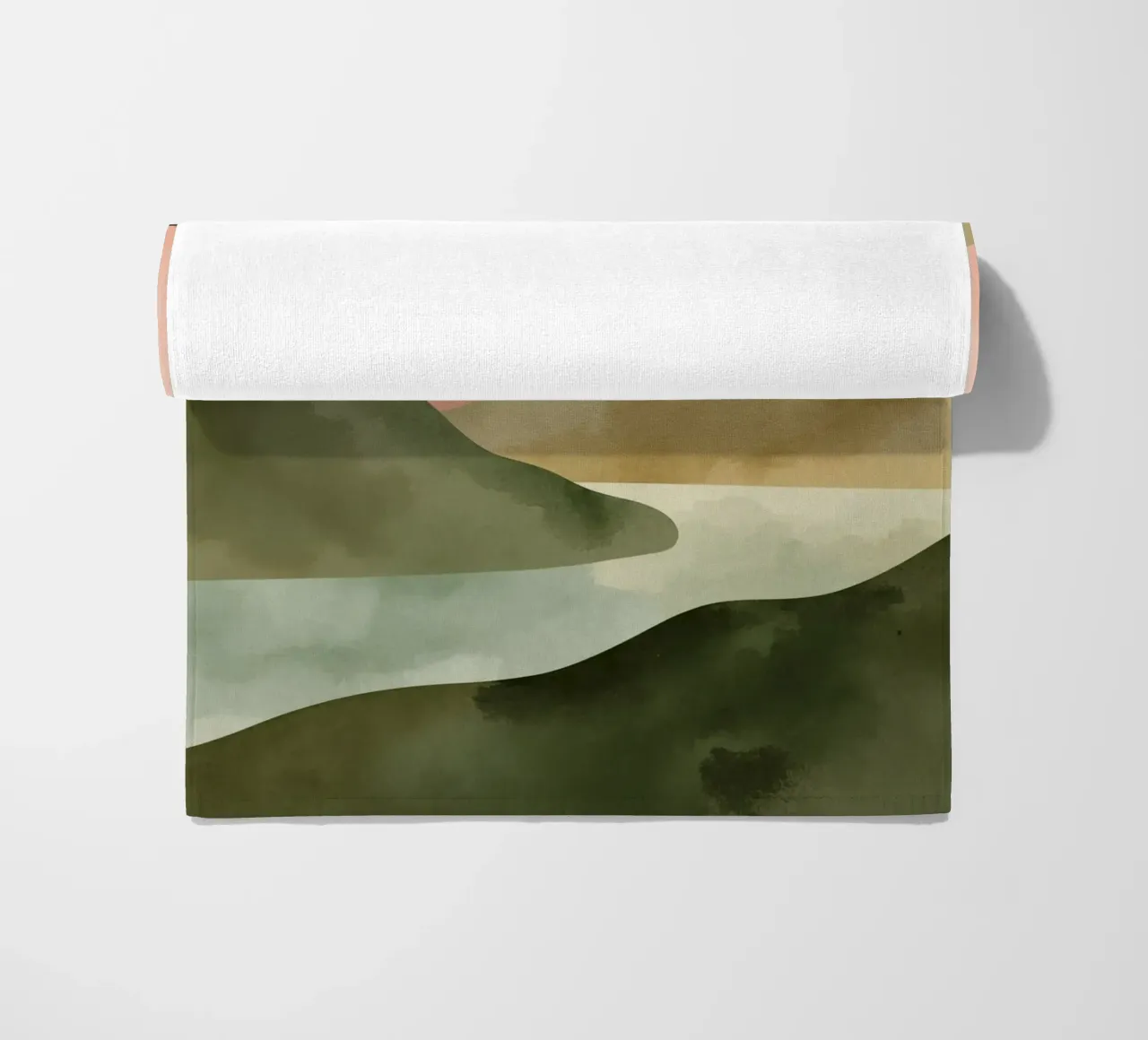 Paesaggio astratto di colline e acqua telo mare da DesignDoodle
