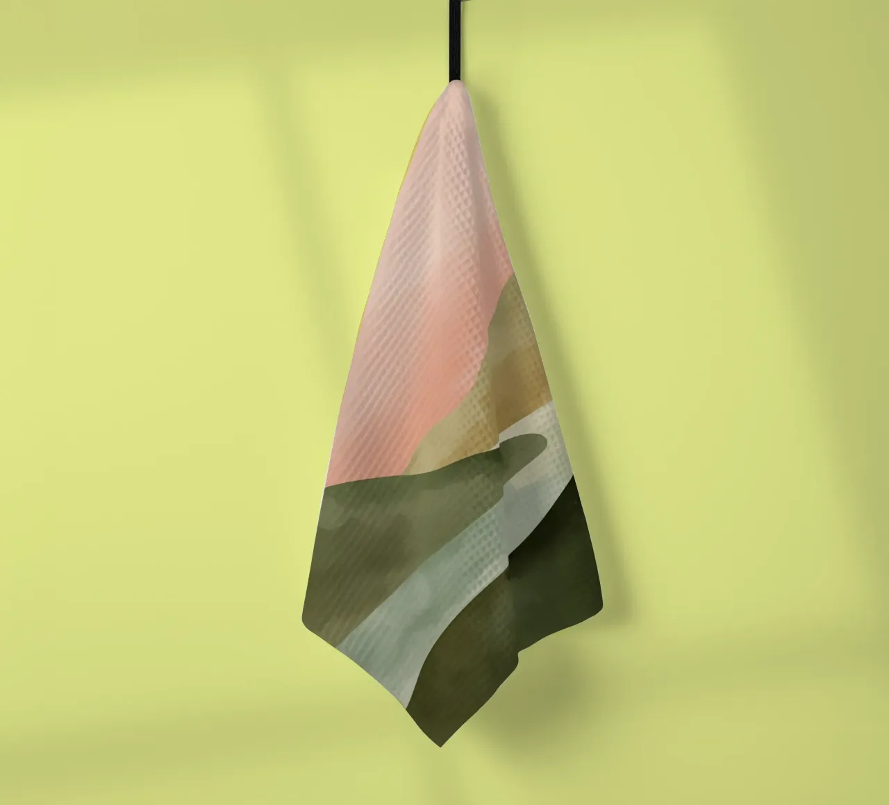 Paesaggio astratto di colline e acqua canovaccio da cucina da DesignDoodle