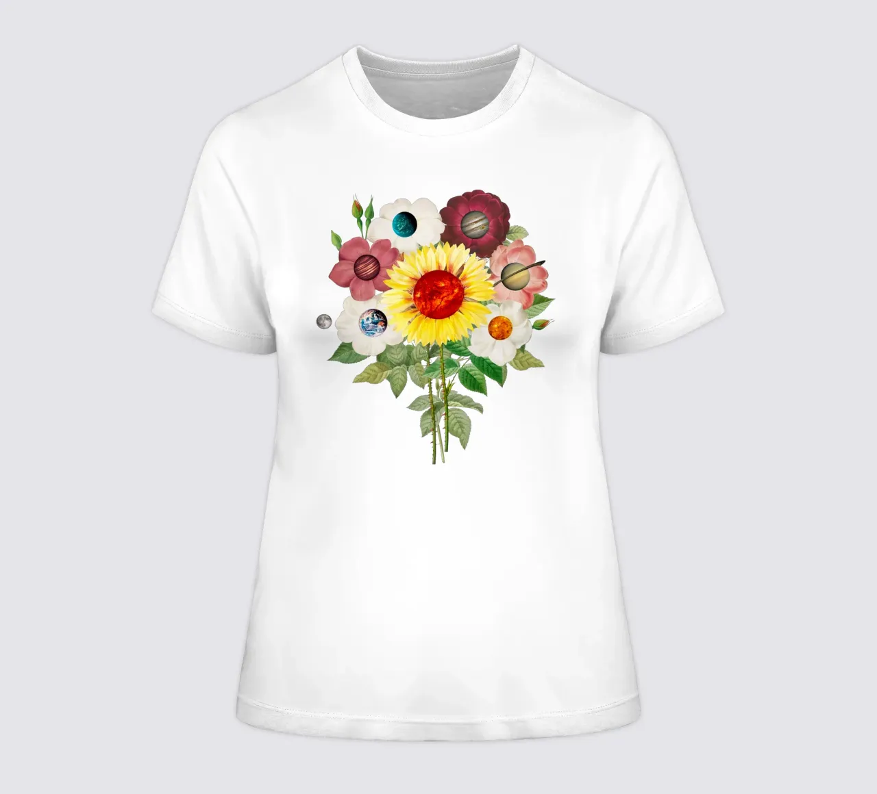 SunFlower System Planets Frauen T-Shirt von FabiWes