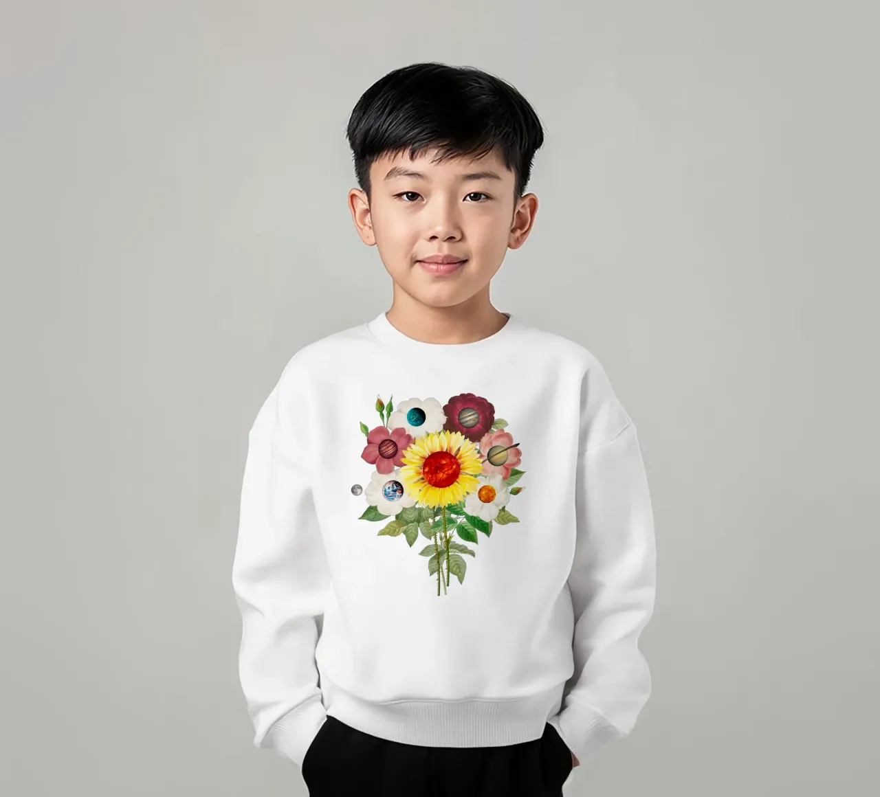 SunFlower System Planets kids sweatshirt by FabiWes