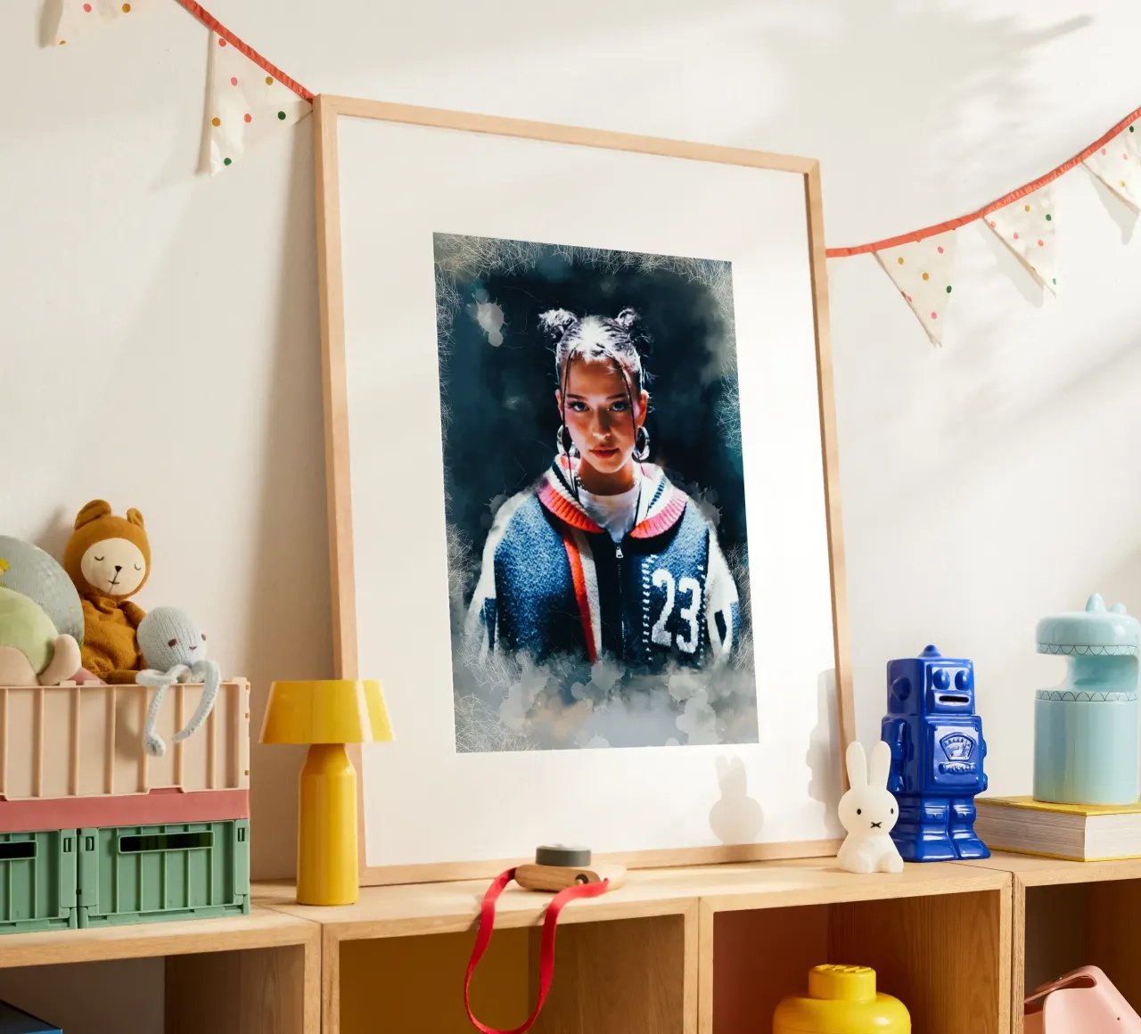Nina Chuba smudge art poster con telaio in legno da Lembayung art
