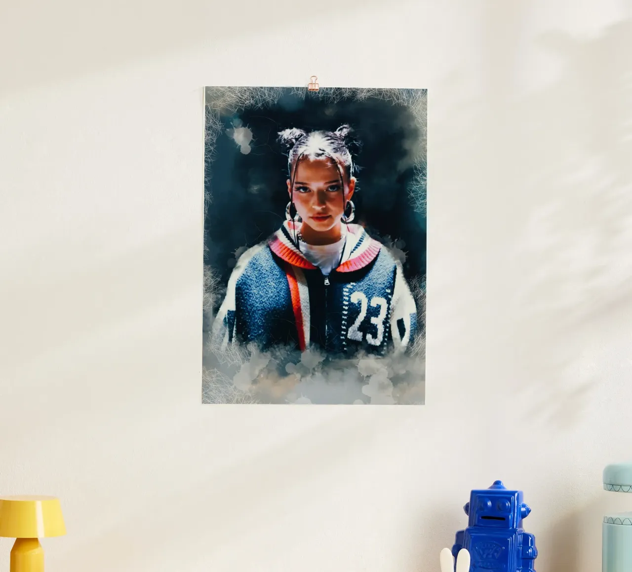 Nina Chuba smudge art poster con telaio in legno da Lembayung art