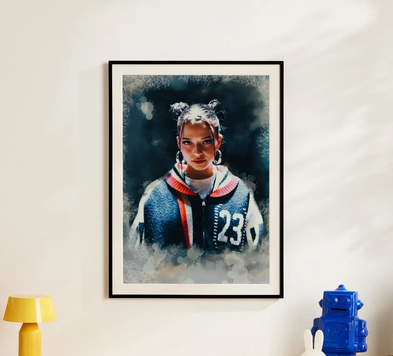 Nina Chuba smudge art poster con telaio in legno da Lembayung art