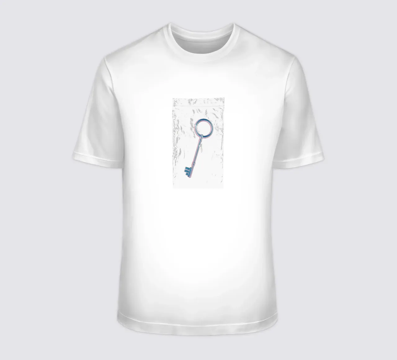 chiave iridescente in un sacchetto di plastica t-shirt da morphinaeblue