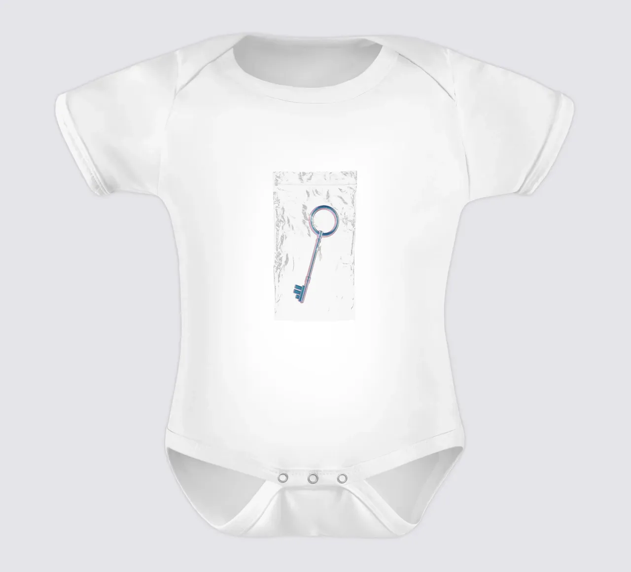 chiave iridescente in un sacchetto di plastica body neonato maniche corte da morphinaeblue