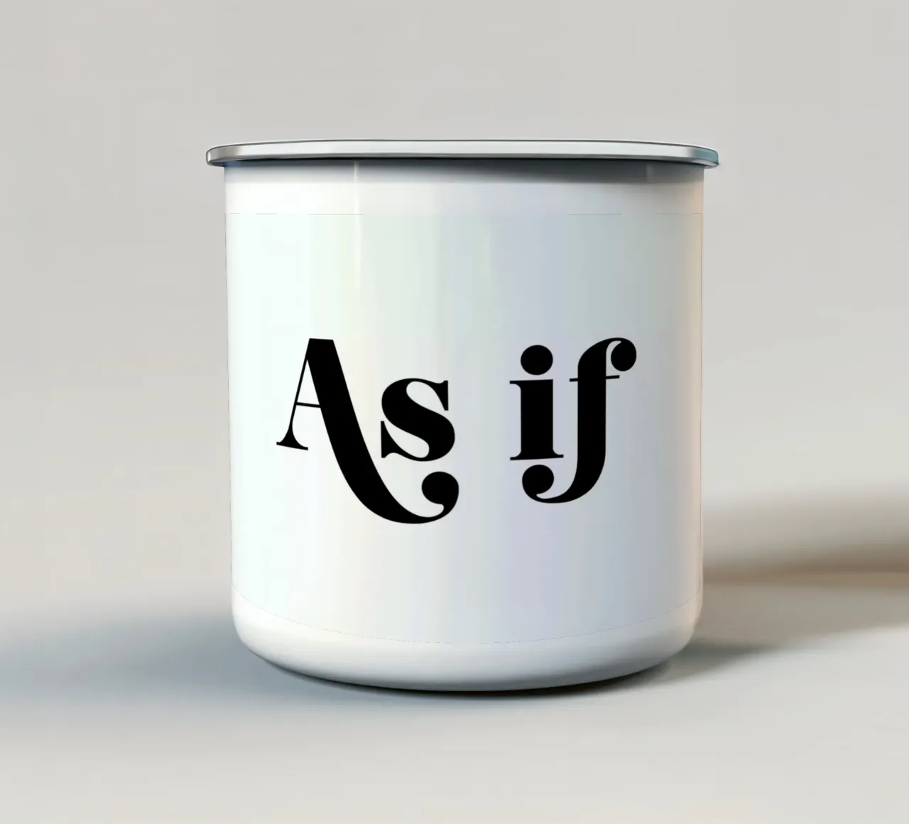 As If Emaille Tasse von Honeymoon Hotel