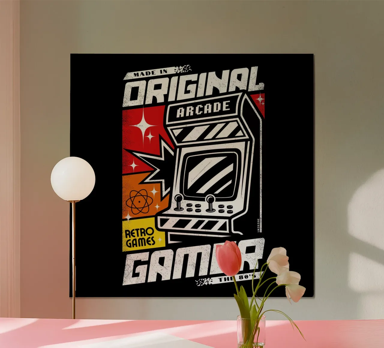 Retro Original Gamer Arcade carta hahnemühle da LM2KONE