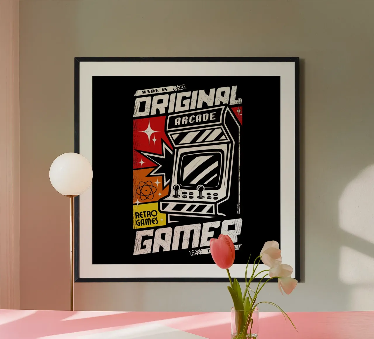 Retro Original Gamer Arcade carta hahnemühle da LM2KONE