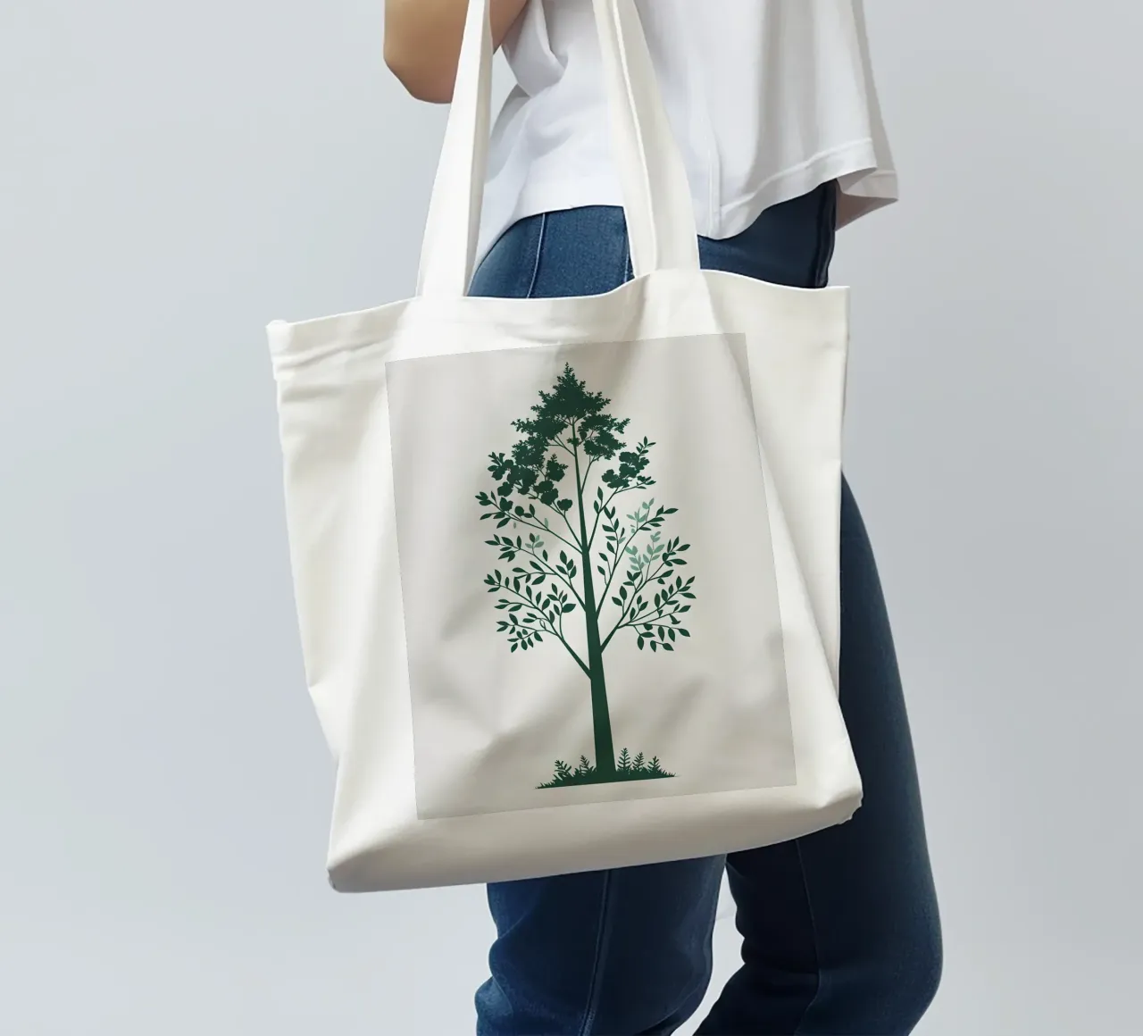 Silhouette di albero semplice borsa in juta da Botanical Gallery