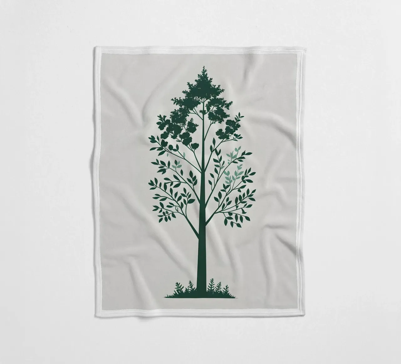 Silhouette di albero semplice coperta in pile da Botanical Gallery