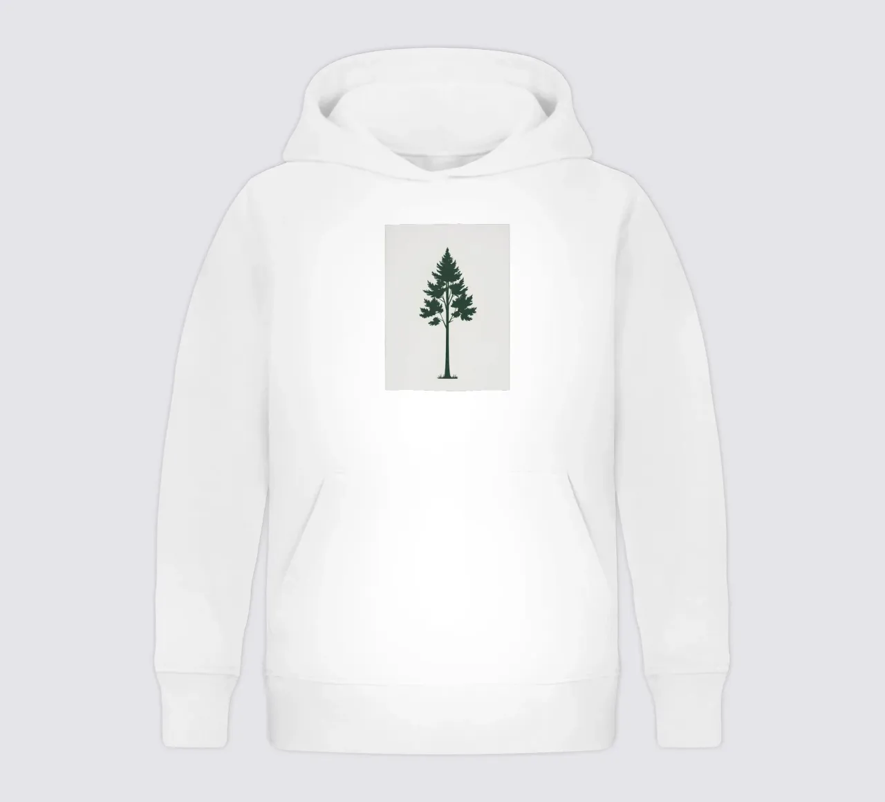 Silhouette di albero semplice felpa bambino con cappuccio da Botanical Gallery