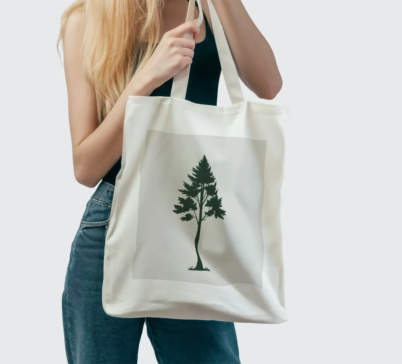 Silhouette di albero semplice borsa in juta da Botanical Gallery