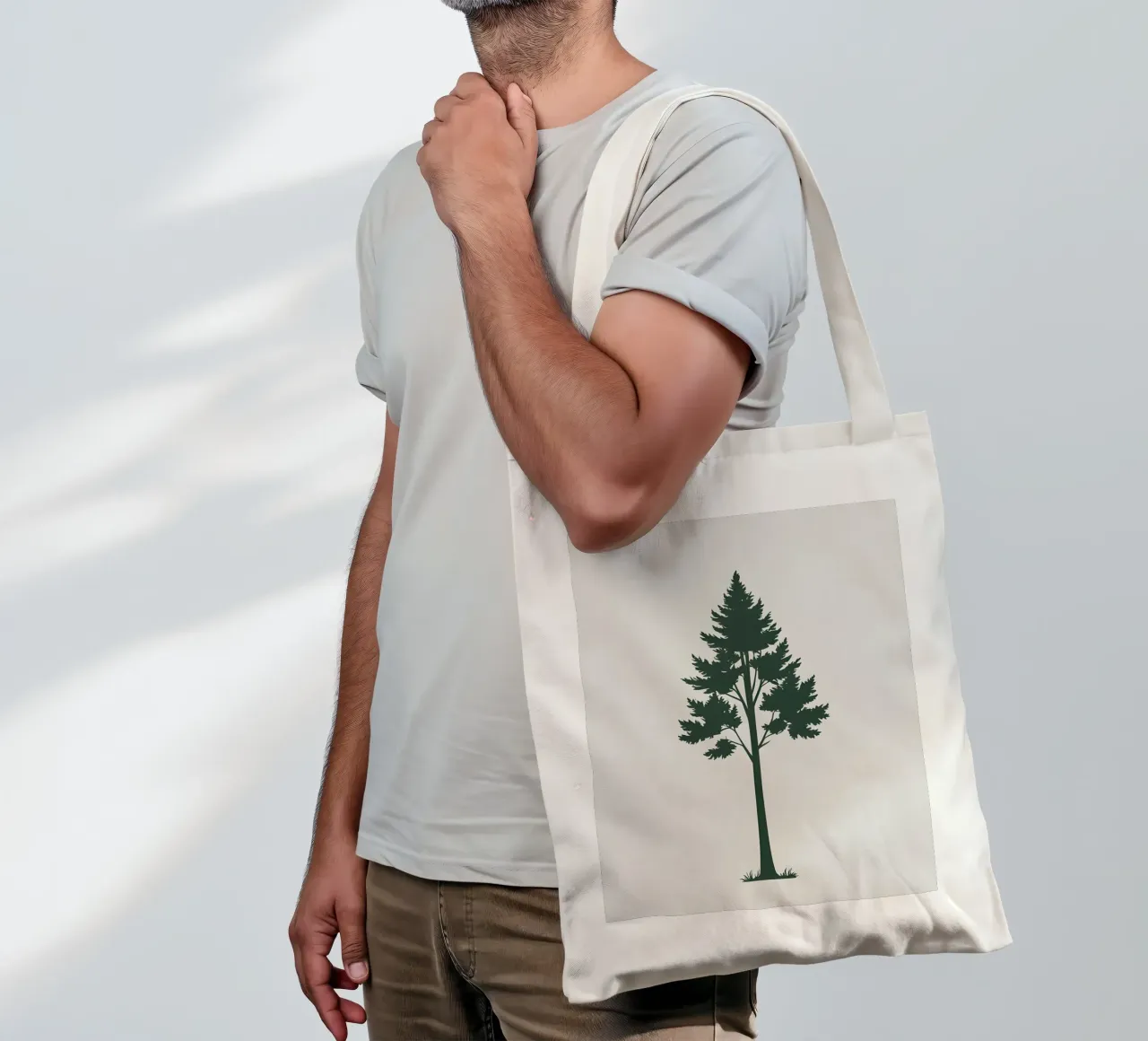 Silhouette di albero semplice borsa in juta da Botanical Gallery
