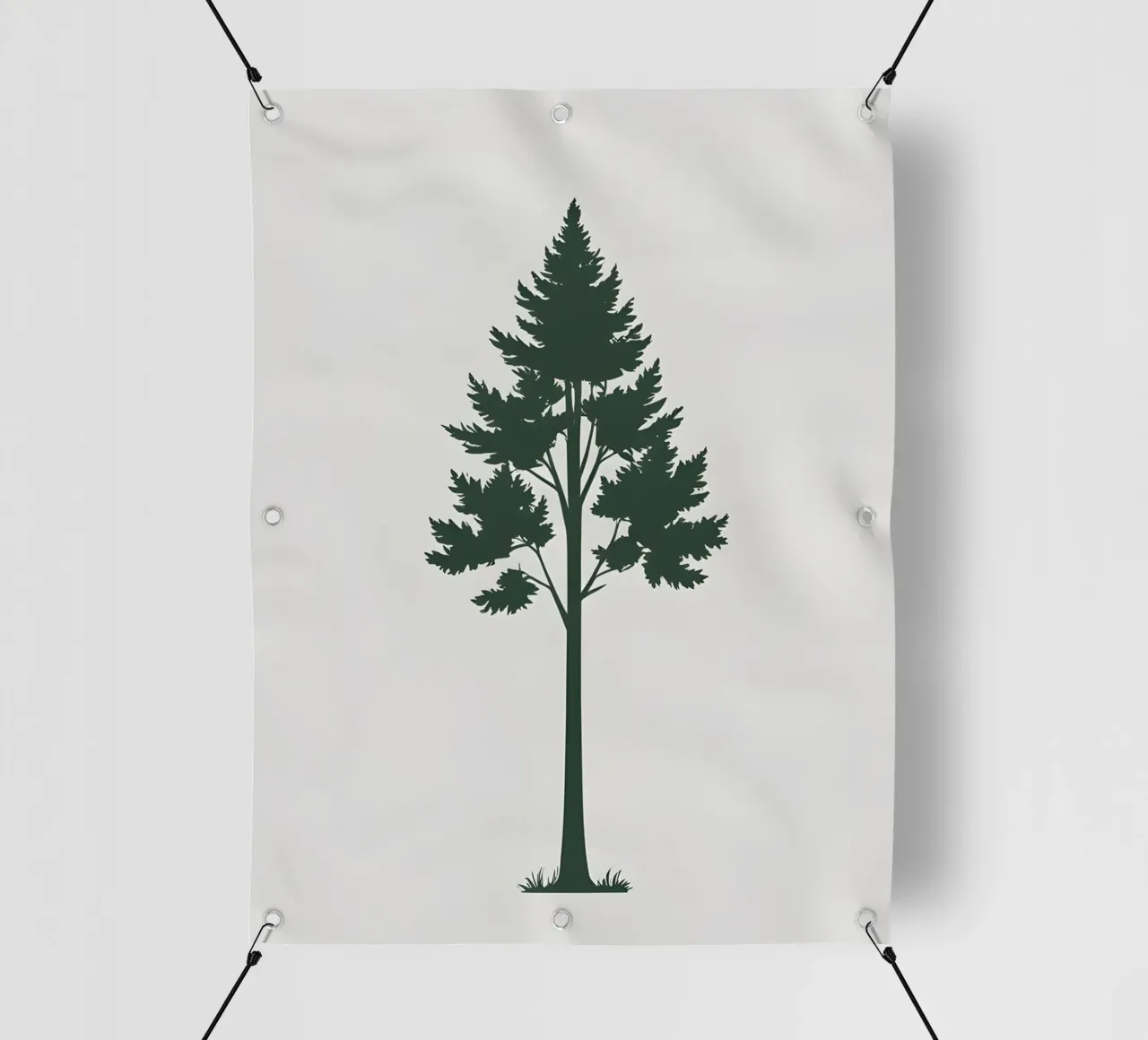 Silhouette di albero semplice telo in pvc da Botanical Gallery