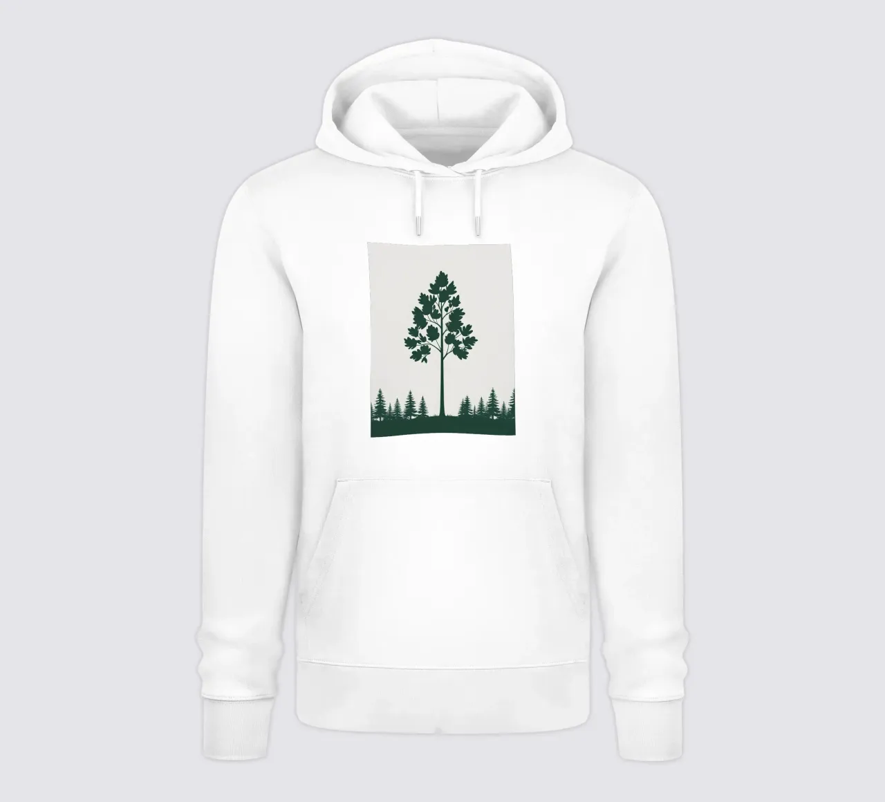 Silhouette di albero semplice felpa con cappuccio da Botanical Gallery