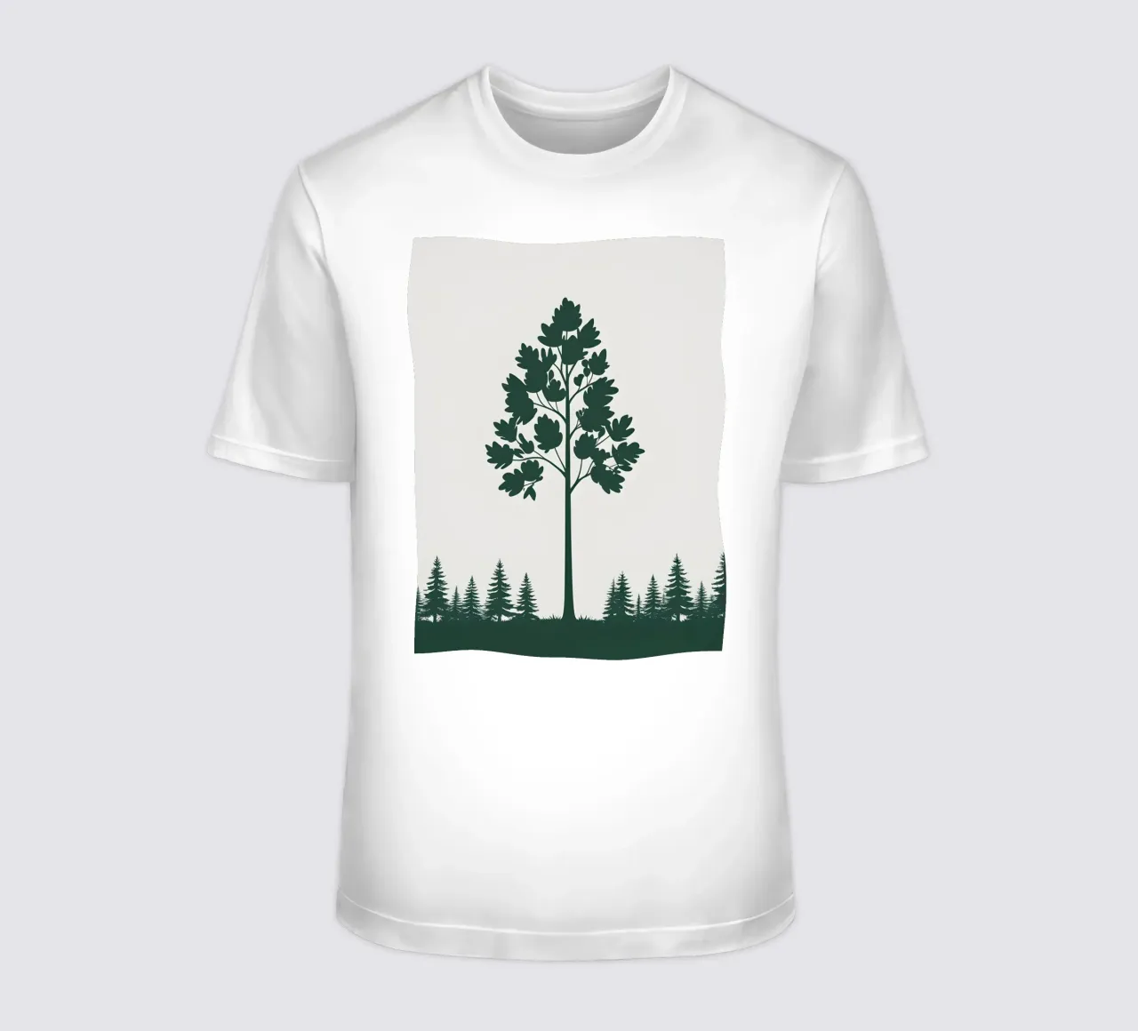 Silhouette di albero semplice t-shirt da Botanical Gallery