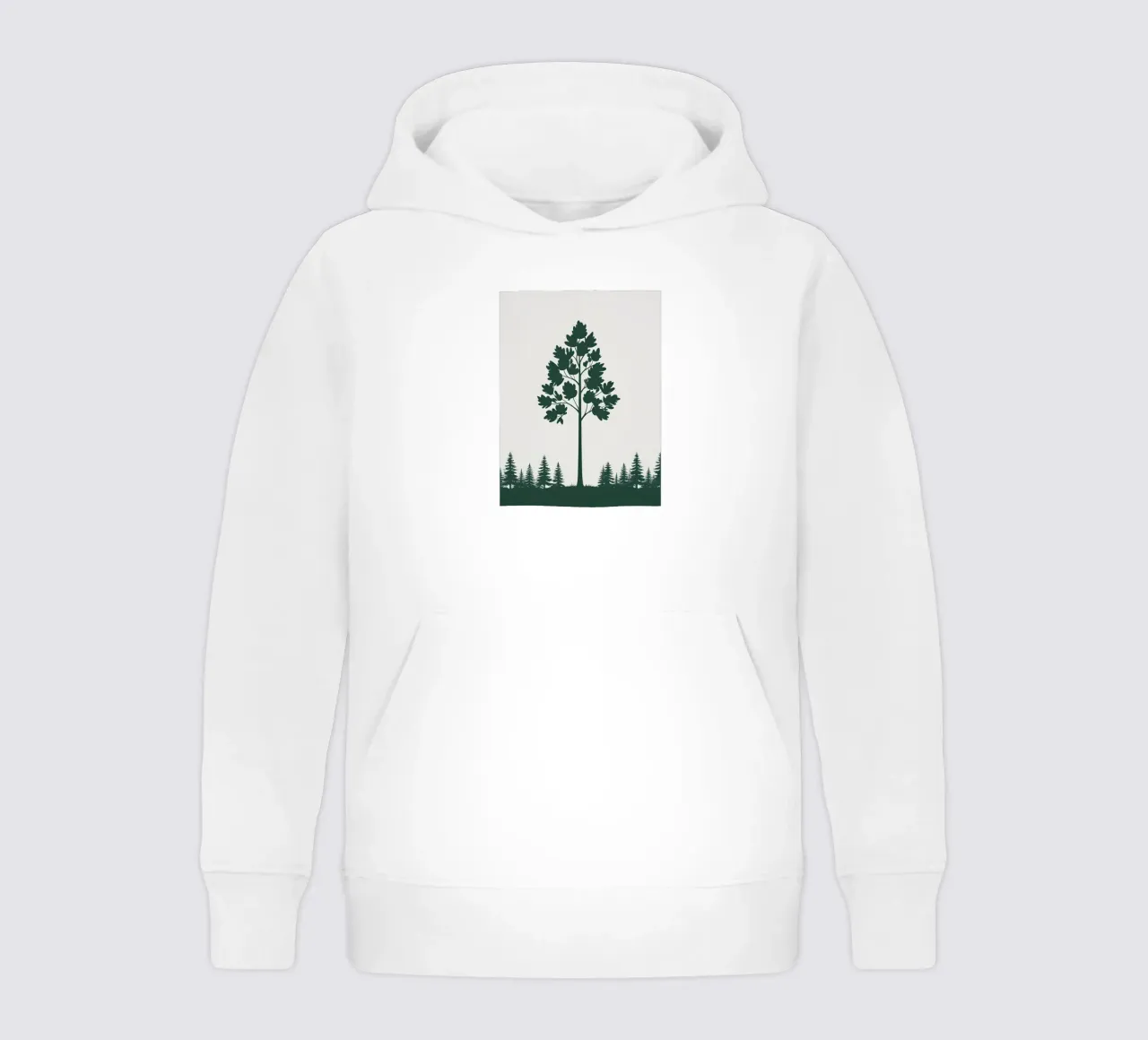 Silhouette di albero semplice felpa bambino con cappuccio da Botanical Gallery