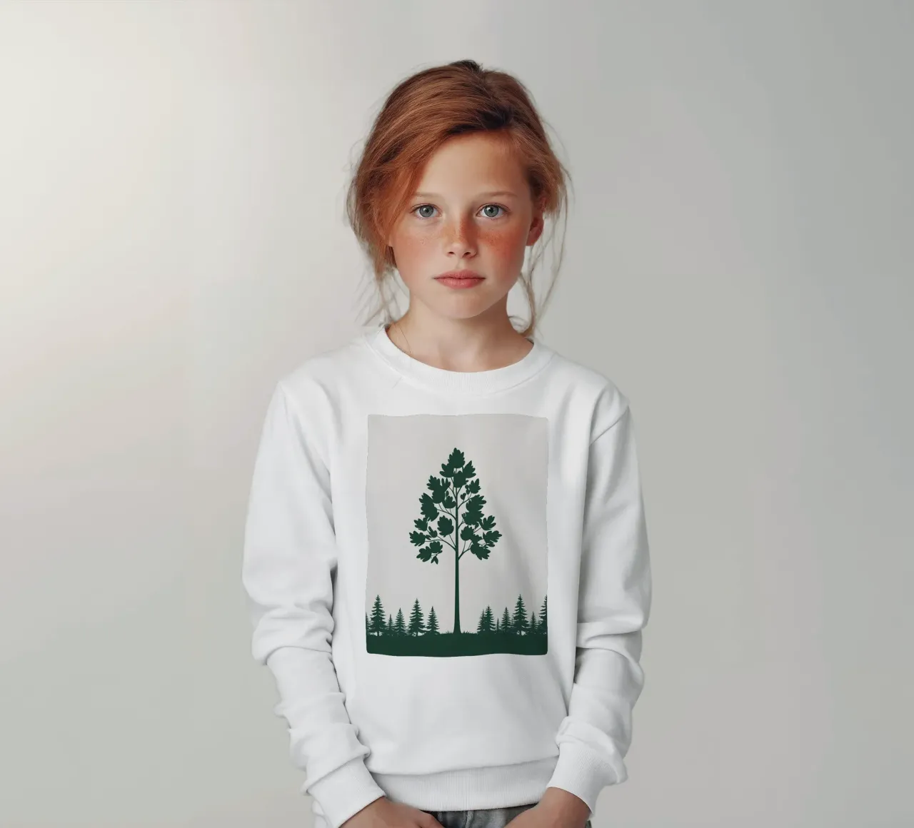 Silhouette di albero semplice felpa bambino da Botanical Gallery