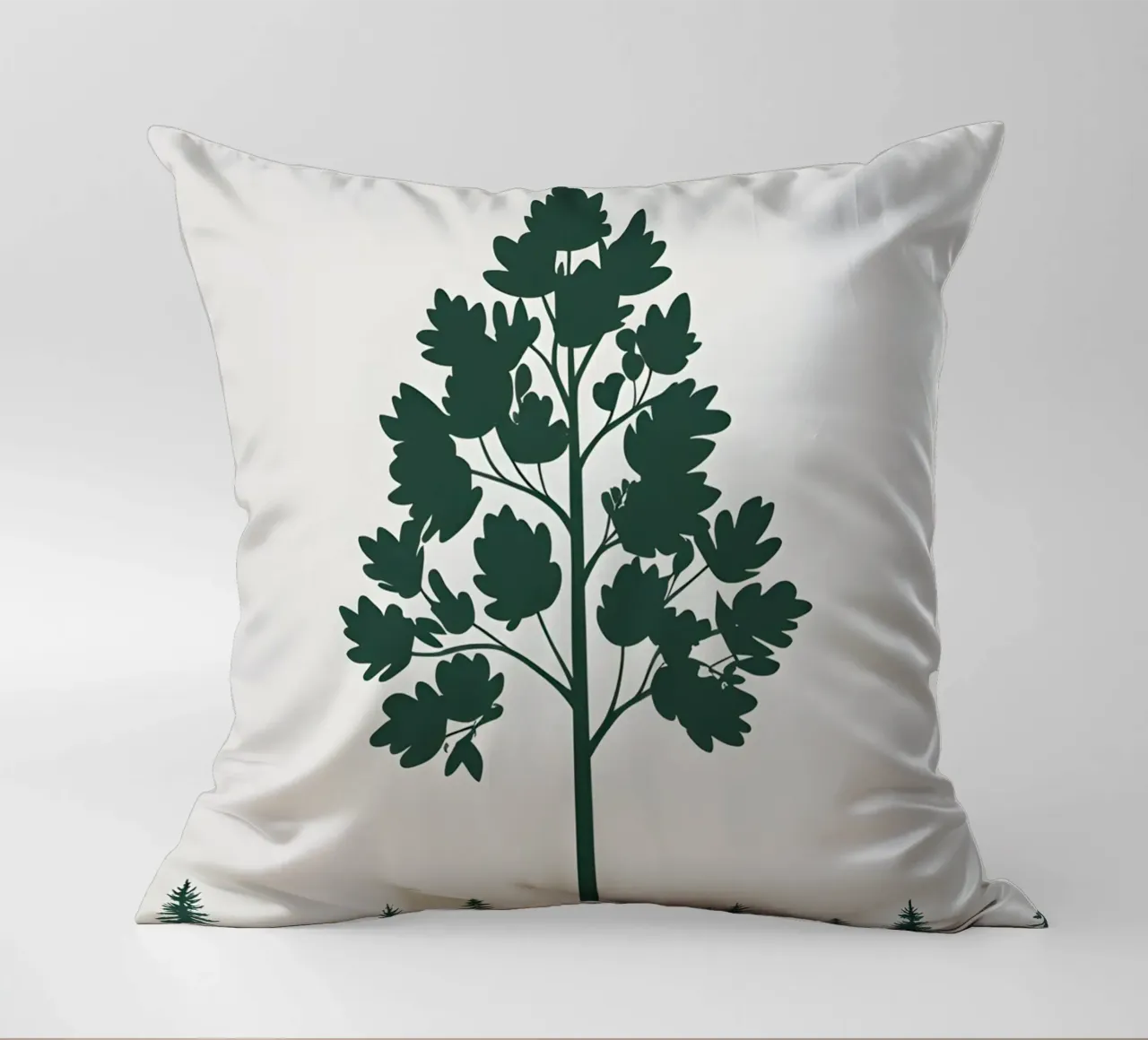 Silhouette di albero semplice cuscino da Botanical Gallery
