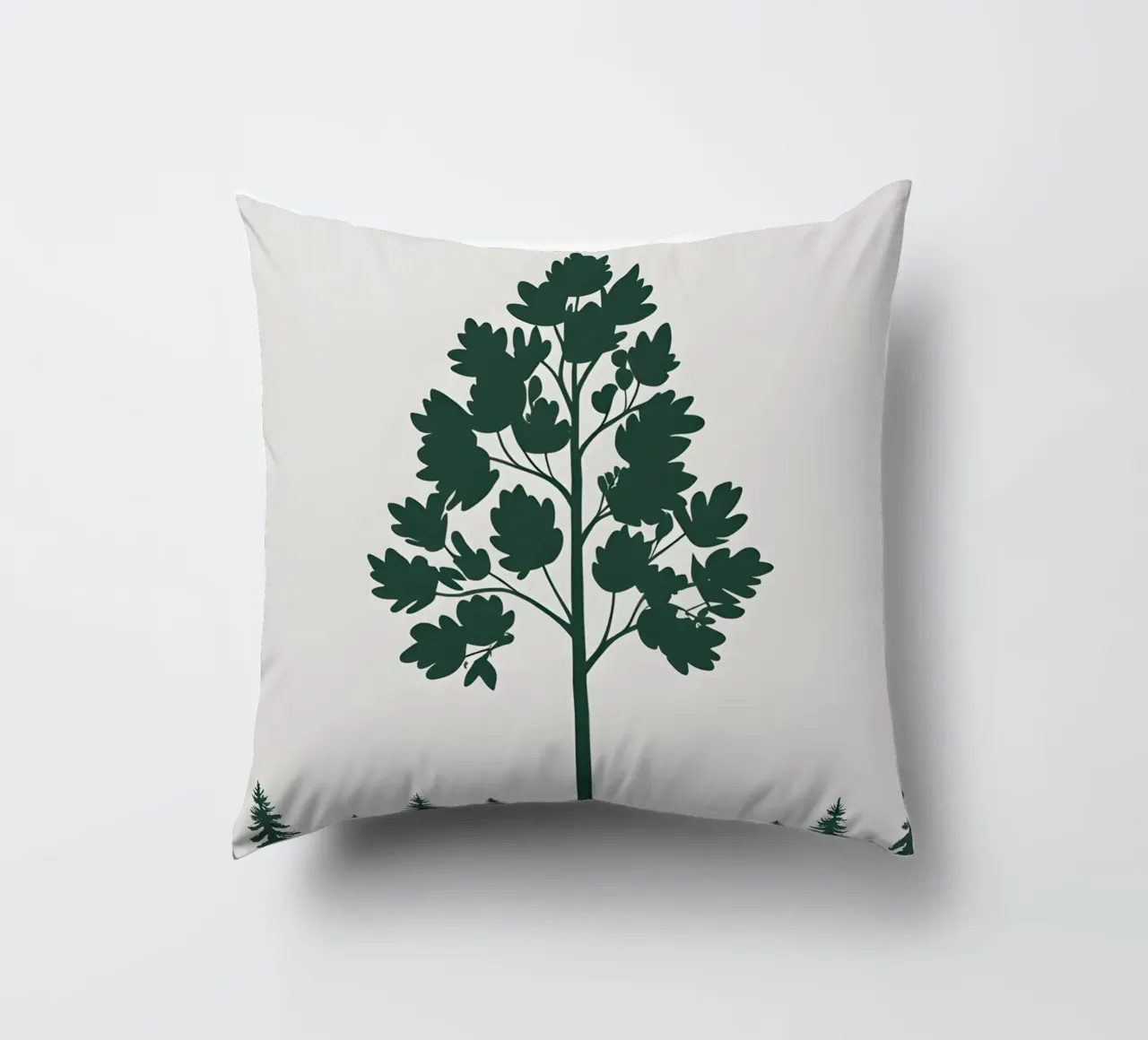 Silhouette di albero semplice cuscino da Botanical Gallery