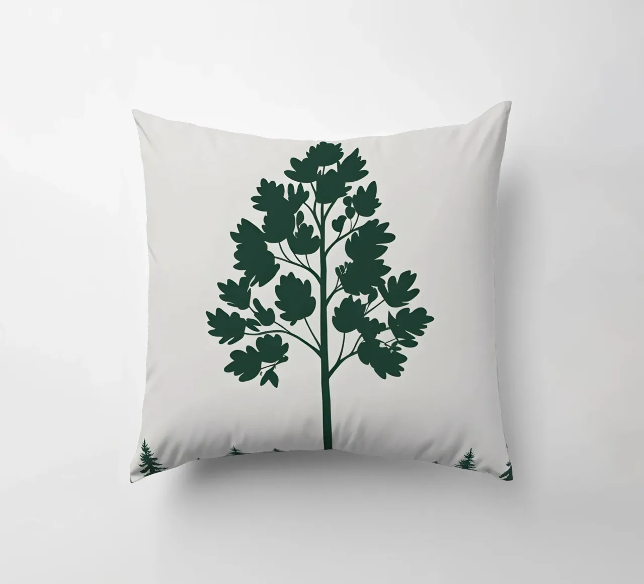 Silhouette di albero semplice cuscino da Botanical Gallery
